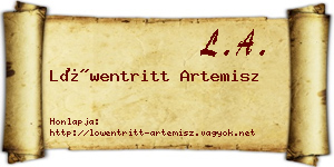 Löwentritt Artemisz névjegykártya