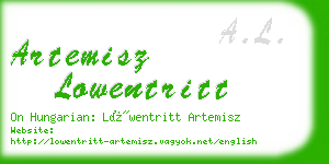 artemisz lowentritt business card
